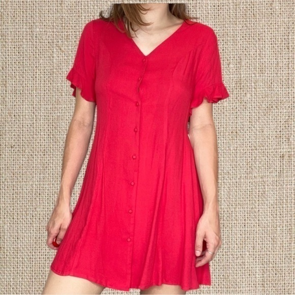 Nordstrom Dresses & Skirts - Red Button-Down Women's Top